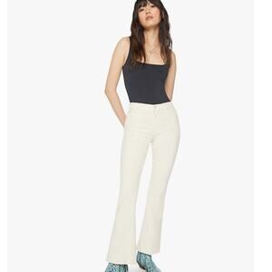MOTHER Flare & Wide Leg Jeans in Cream